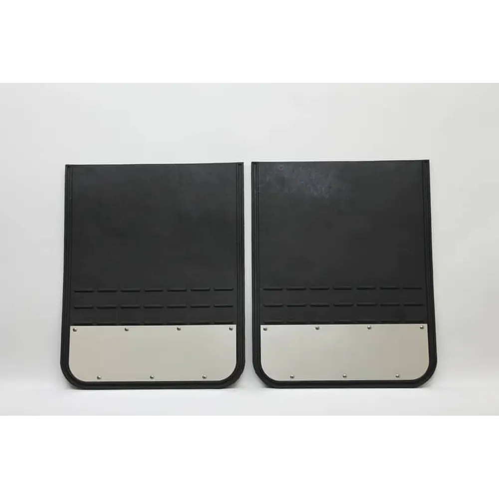 19X24 Dually Mud Flaps W/ Stainless Bottom Plate - AIHMM1924SS